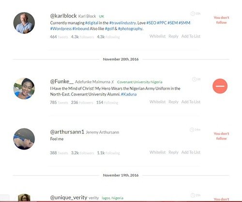 Crowdfire Twitter Instagram Unfollow
