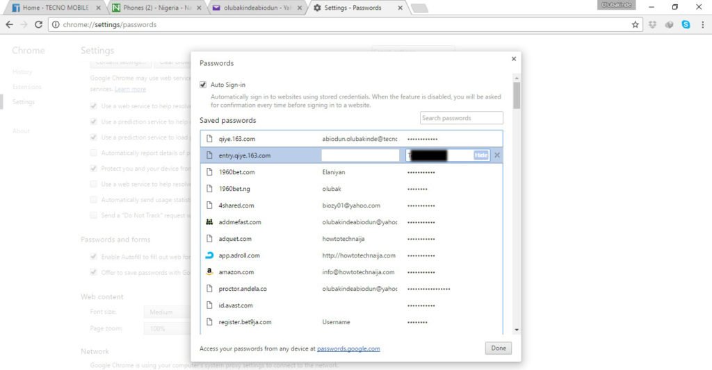 How to View Forgotten Passwords & Username on Your Internet Browser
