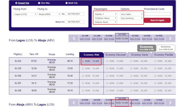 Dana air online booking