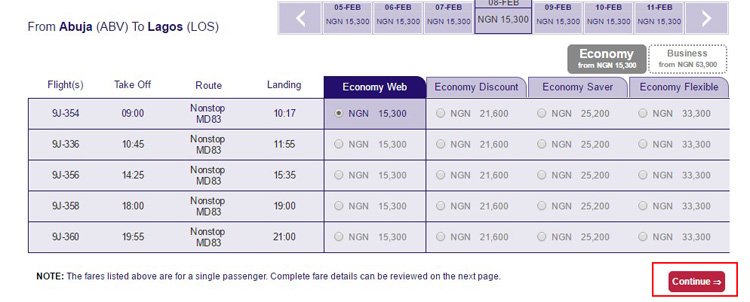 Dana air online booking