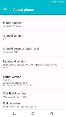 Infinix Android 7.0