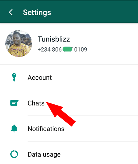 Change whatsapp wallpaper
