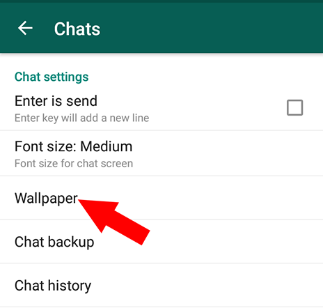 change whatsapp wallpaper