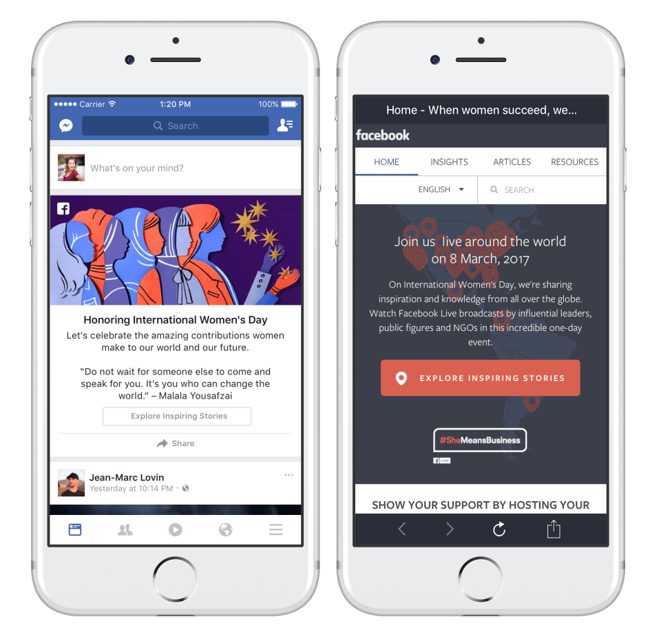 International Women’s Day on Facebook