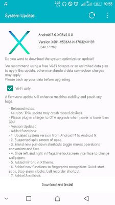 Infinix Note 3 Nougat update