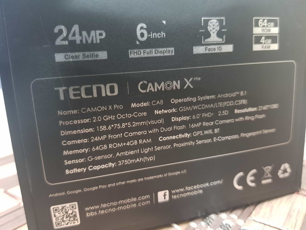 tecno camon x pro unboxing