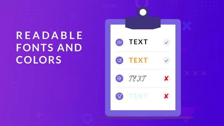 readable fonts and colours powerpoint