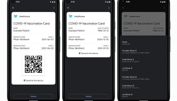Digital COVID Vaccine cards