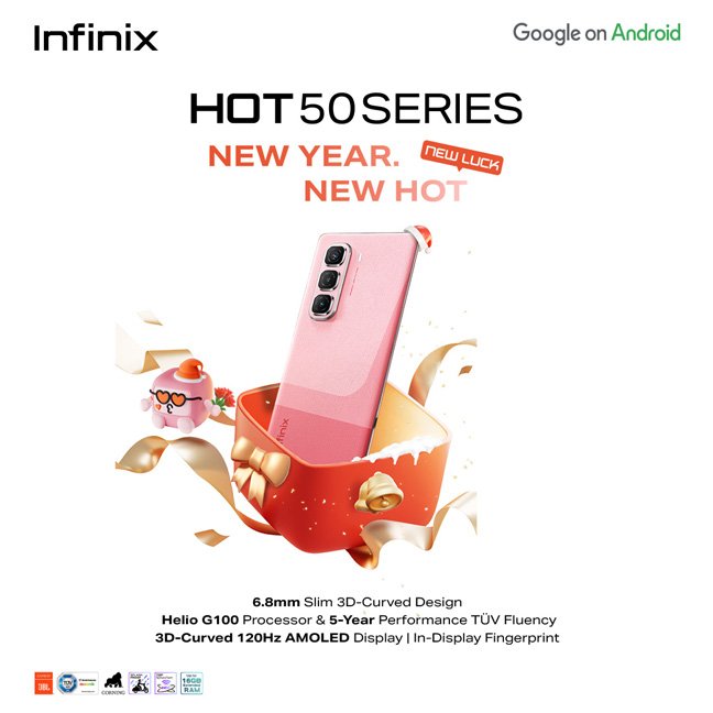 infinix hot 50 pro+ pink