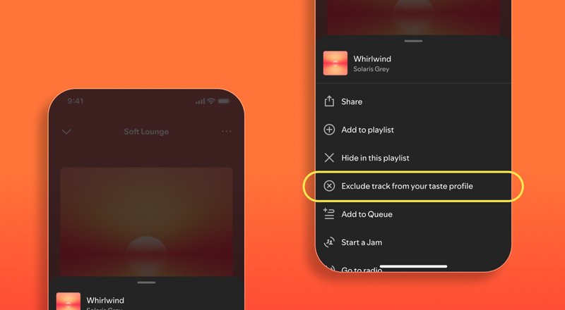 Exclude Track from Taste Profile - Spotify